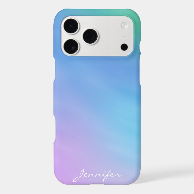 Elegant Personalized Pastel Rainbow Sky Case-Mate iPhone Case (Back)