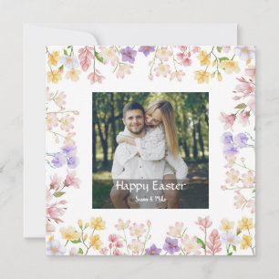 Elegant Personalized Photo Happy Easter Holiday Card