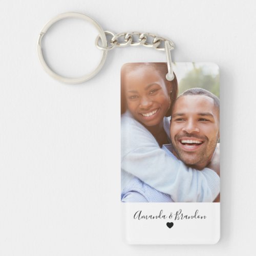 Elegant Personalized Photo Keychain