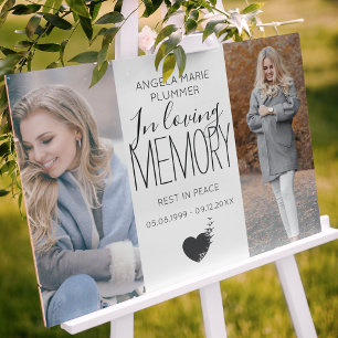 Elegant Personalized Photo Memorial Foam Board