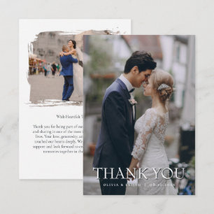 Elegant Personalized Photo Wedding Thank You Card