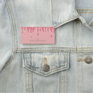 Elegant Personalized Pink Glitter Effect Sparkles Name Tag