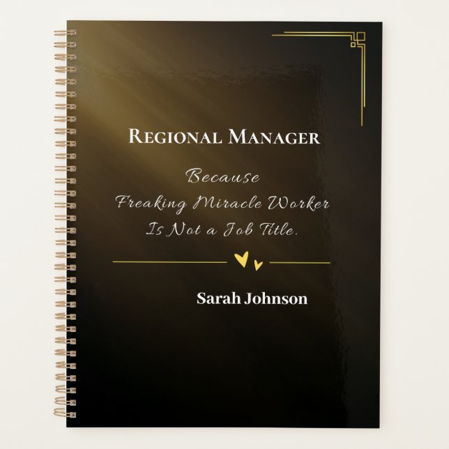 Elegant Personalized Profession Planne Planner (Front)