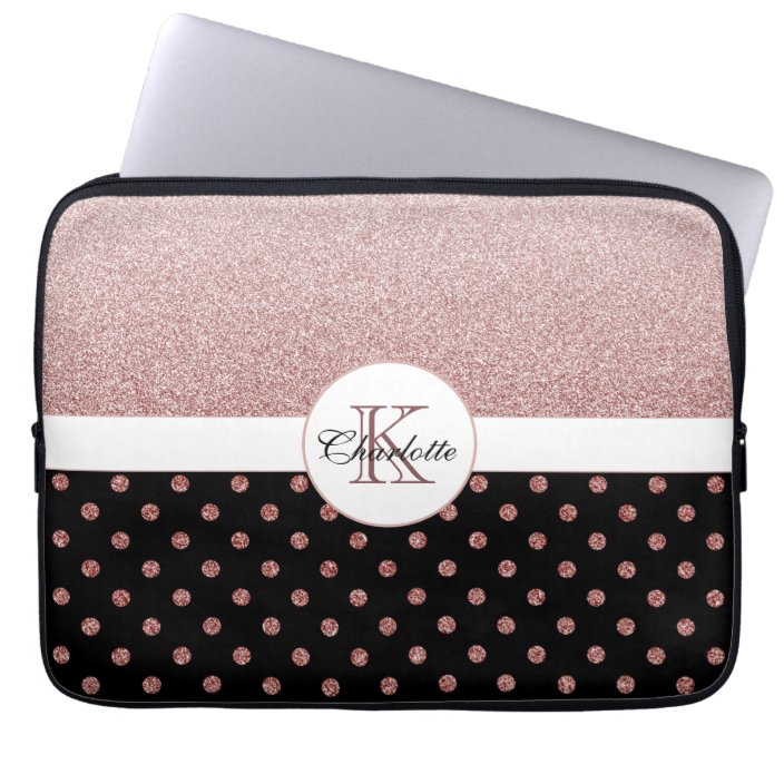 monogrammed laptop sleeve