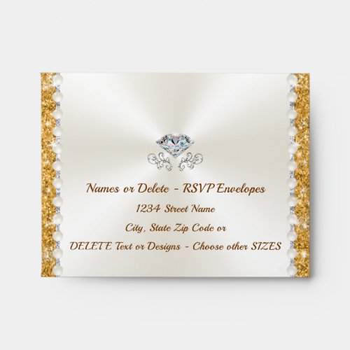 Elegant Personalized RSVP Envelopes Select SIZE Envelope