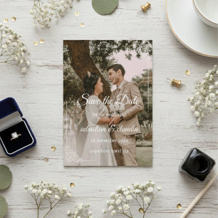 “Elegant Personalized Save the Date Card”