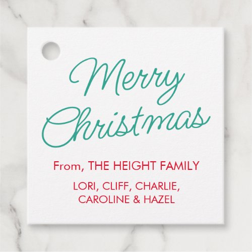Elegant Personalized Script Christmas Gift Tags
