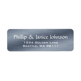 Elegant Personalized Stainless Steel Return Label
