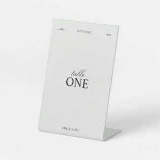 Elegant, Personalized Table Numbers Pedestal Sign