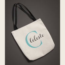 Elegant Personalized Teal Initial Name