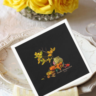 Elegant Personalized Thanksgiving Painting Napkins