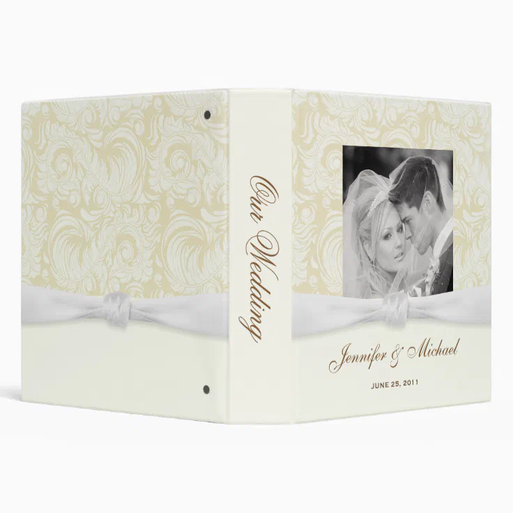 Elegant Personalized Wedding Album or Planner Binder | Zazzle