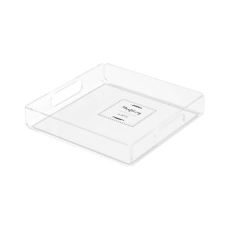 Elegant Personalized Wedding  Custom Modern Gift Acrylic Tray