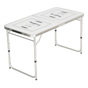 Elegant Personalized Wedding Custom Modern Gift Beer Pong Table