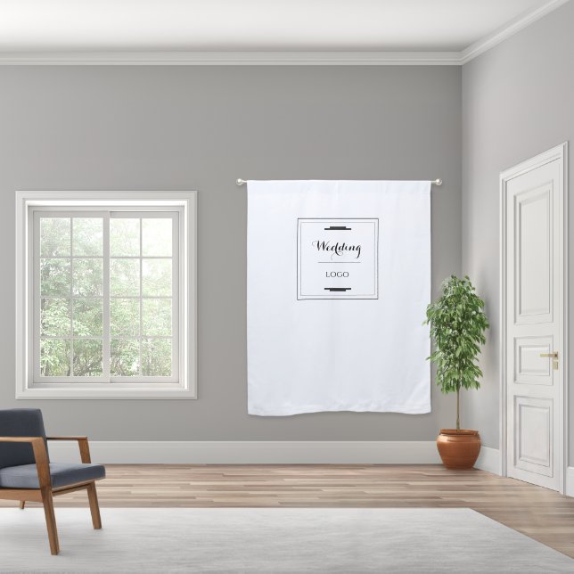 Elegant Personalized Wedding  Custom Modern Gift Blackout Curtains (Wide)