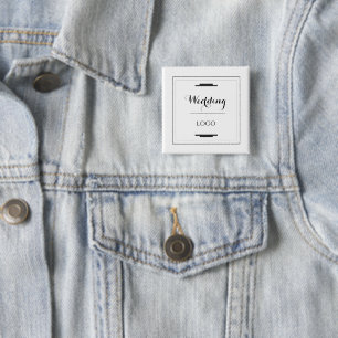 Elegant Personalized Wedding  Custom Modern Gift Button