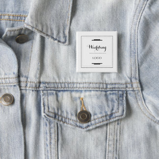 Elegant Personalized Wedding Custom Modern Gift Button