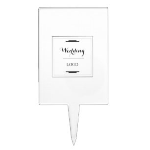 Elegant Personalized Wedding Custom Modern Gift Cake Topper