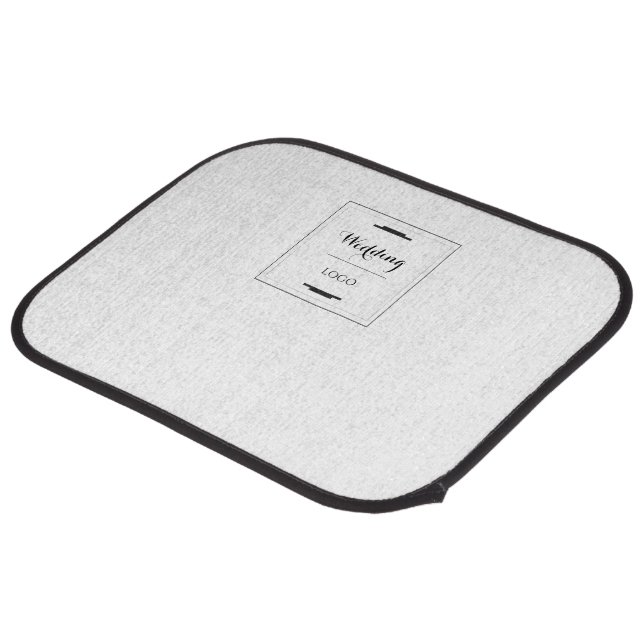 Elegant Personalized Wedding  Custom Modern Gift Car Floor Mat (Rear Angled)