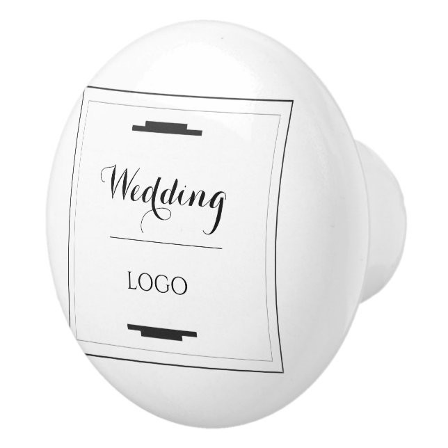Elegant Personalized Wedding  Custom Modern Gift Ceramic Knob (Right)