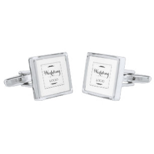 Elegant Personalized Wedding Custom Modern Gift Cufflinks