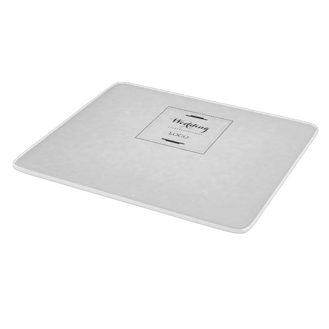 Elegant Personalized Wedding  Custom Modern Gift Cutting Board (Corner)