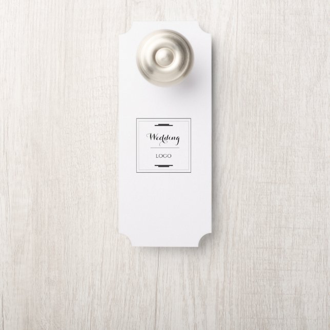 Elegant Personalized Wedding  Custom Modern Gift Door Hanger (On Knob)
