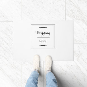 Elegant Personalized Wedding Custom Modern Gift Doormat