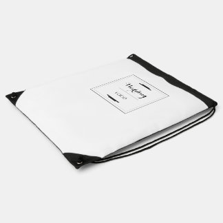 Elegant Personalized Wedding  Custom Modern Gift Drawstring Bag