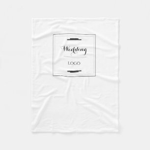 Elegant Personalized Wedding  Custom Modern Gift Fleece Blanket