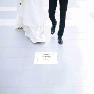 Elegant Personalized Wedding Custom Modern Gift Floor Decals