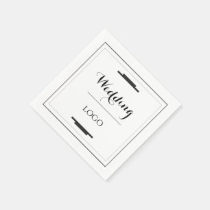 Elegant Personalized Wedding Custom Modern Gift Napkins