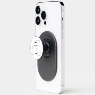 Elegant Personalized Wedding  Custom Modern Gift PopSocket