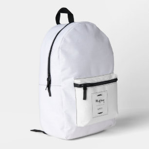 Elegant Personalized Wedding Custom Modern Gift Printed Backpack