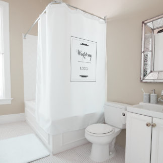 Elegant Personalized Wedding  Custom Modern Gift Shower Curtain