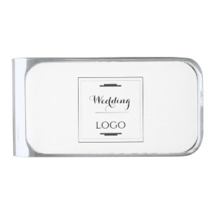 Elegant Personalized Wedding  Custom Modern Gift Silver Finish Money Clip