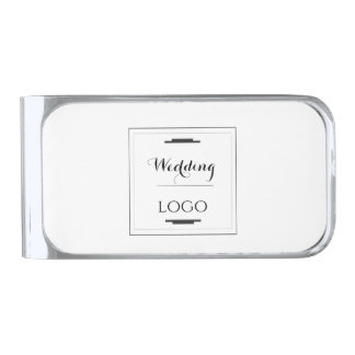 Elegant Personalized Wedding  Custom Modern Gift Silver Finish Money Clip