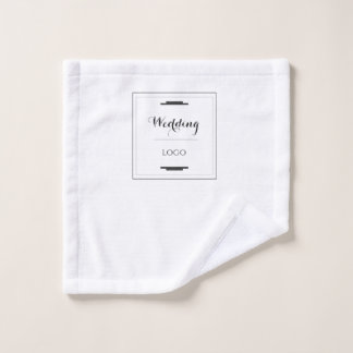 Elegant Personalized Wedding  Custom Modern Gift Wash Cloth