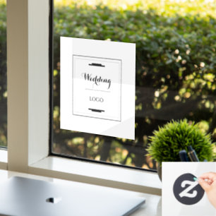 Elegant Personalized Wedding Custom Modern Gift Window Cling