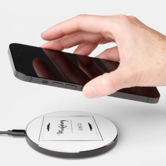 Elegant Personalized Wedding Custom Modern Gift Wireless Charger