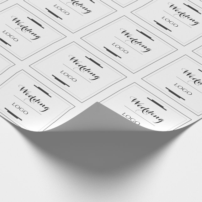 Elegant Personalized Wedding  Custom Modern Gift Wrapping Paper (Corner)