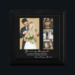 Elegant Personalized Wedding Day Photo Collage  Gift Box<br><div class="desc">Elegant Personalized Wedding Day Photo Collage Throw Pillow</div>