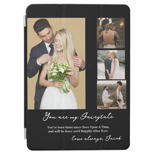 Elegant Personalized Wedding Day Photo Collage  iPad Air Cover