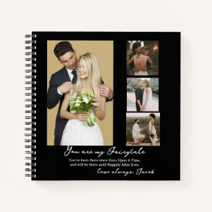 Elegant Personalized Wedding Day Photo Collage  Notebook