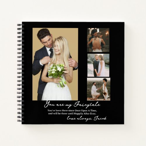 Elegant Personalized Wedding Day Photo Collage  Notebook