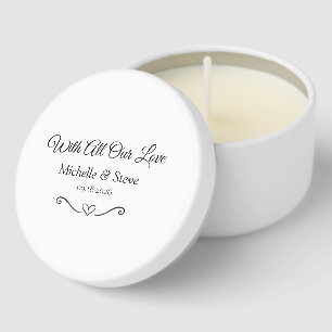 Elegant & Personalized Wedding Favors for Guests Mini Candle Favors