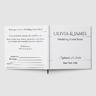 Elegant Personalized Wedding Guest Book