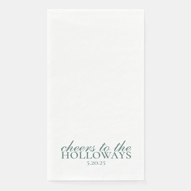 Elegant Personalized Wedding Guest Towels  (Front)