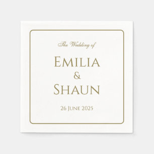 Elegant Personalized Wedding Napkins