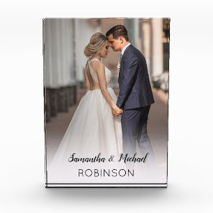 Elegant Personalized Wedding Photo Block